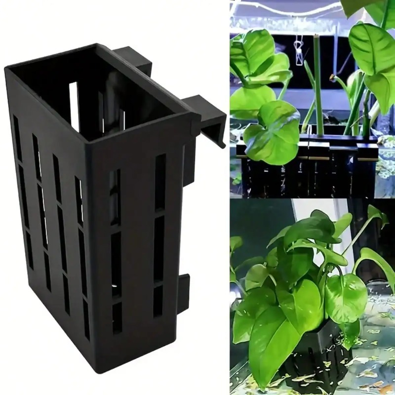 Aquarium Plant Rings - Aquarium Plant Holder Black Plastic Basket