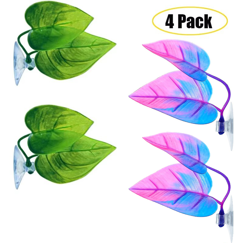 Aquarium Plant Rings - Betta Fish Leaf Hammock Simulating The