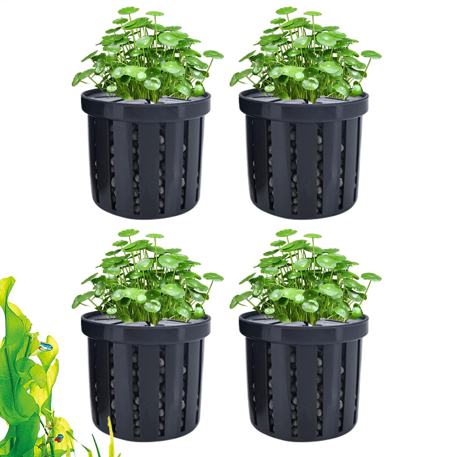 Aquarium Plant Rings - 4 Pieces Aquarium Planter Pot with