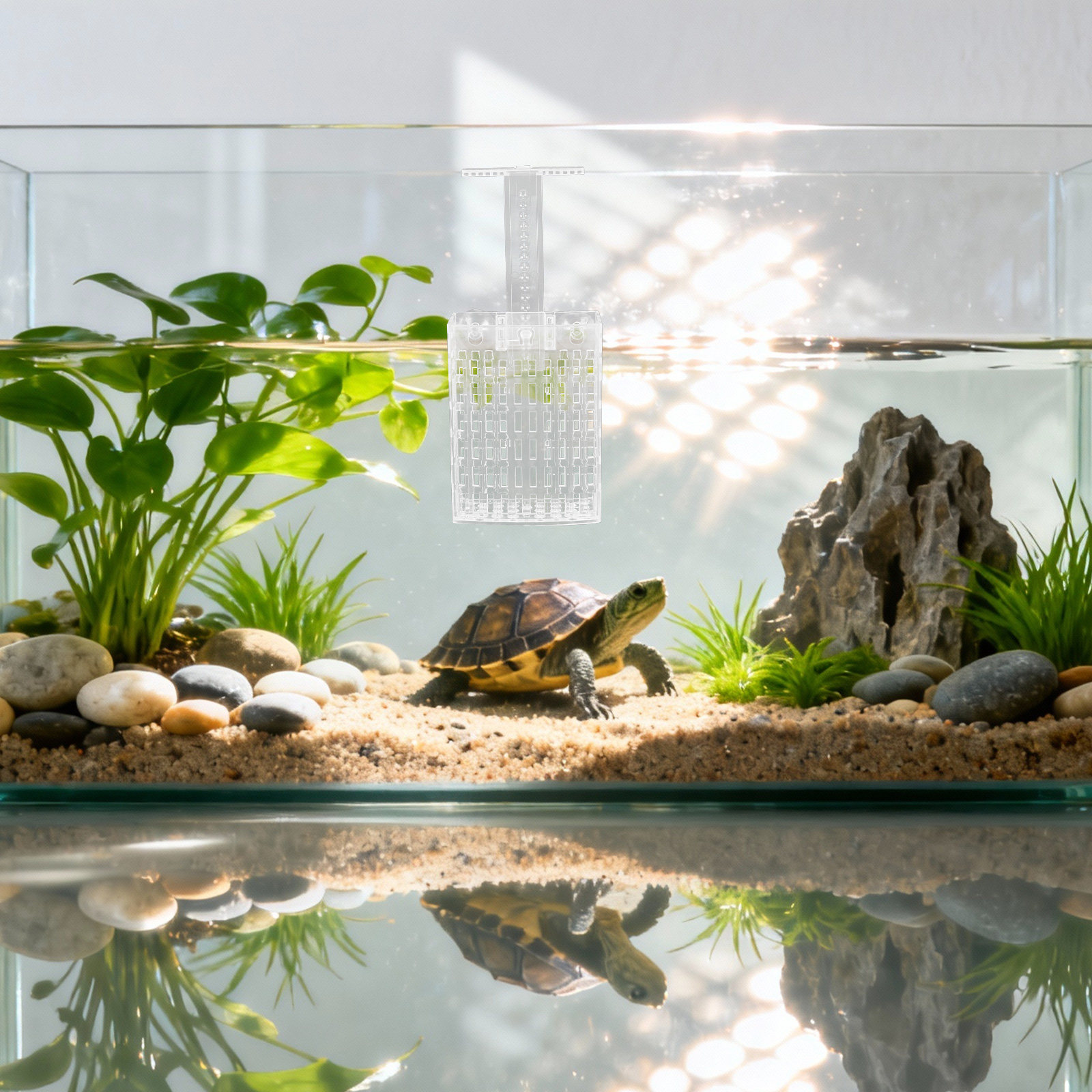 Aquarium Planted Fish Tank - 2Set Clear Aquarium Plant Holder Adjustable