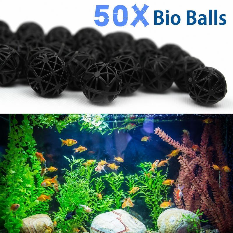 50Pcs 16mm Aquarium Bio Filter - Aquarium Planted Fish Tank ulasan dan harga