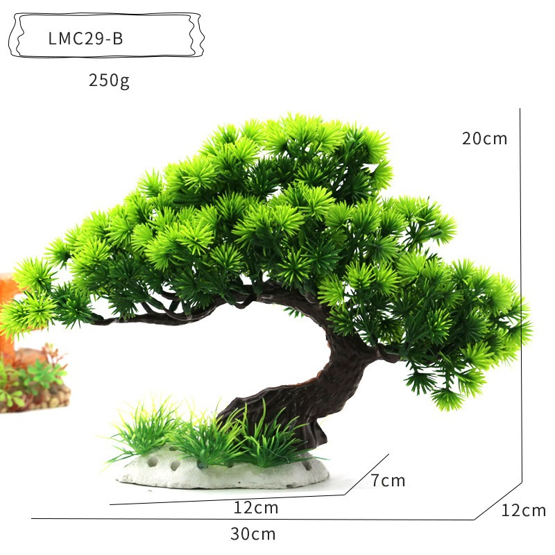 Plastic Water Plants Aquarium  - Planted Aquarium With Rocks ulasan dan harga