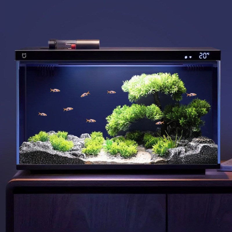 Fish Tank Decoration Simulatio - Planted Aquarium With Rocks ulasan dan harga