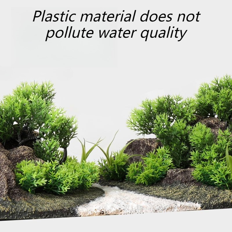 Fish Tank Decoration Simulatio - Planted Aquarium With Rocks ulasan dan harga