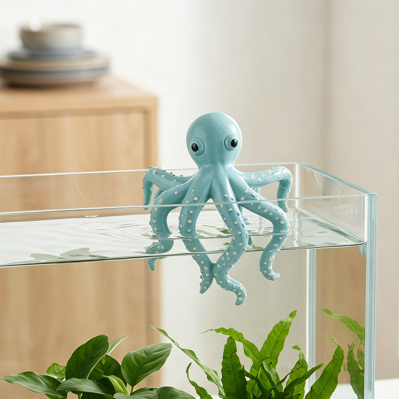 Climbing Octopus Statue Resin  - Aquarium Plant Octopus ulasan dan harga