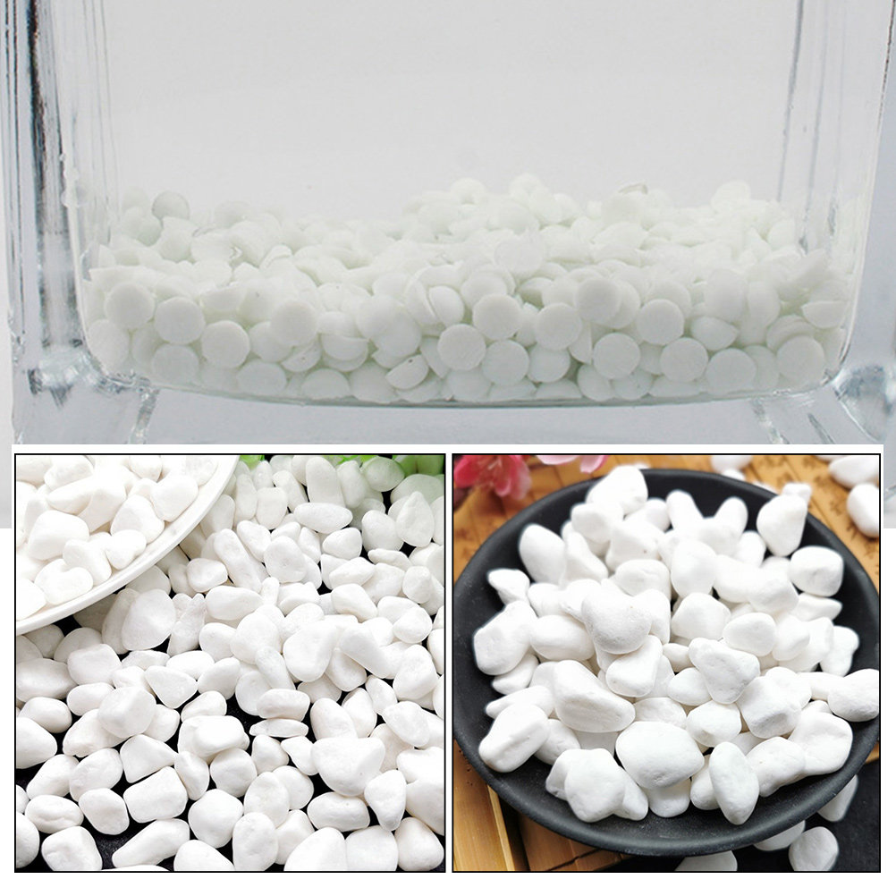 1Set Elegant White Decorative  - Planted Aquarium With Rocks ulasan dan harga