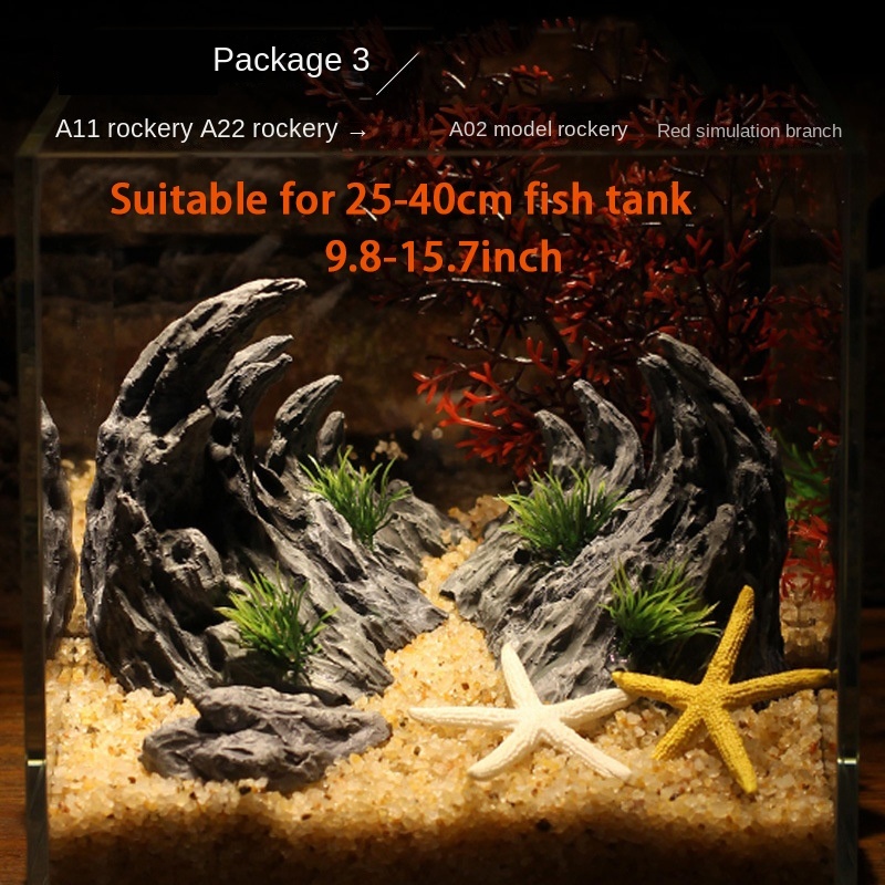 Fish Tank Simulation Stone Can - Planted Aquarium With Rocks ulasan dan harga